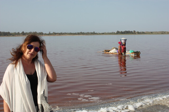 Senegal - słone jezioro - kopalnia soli